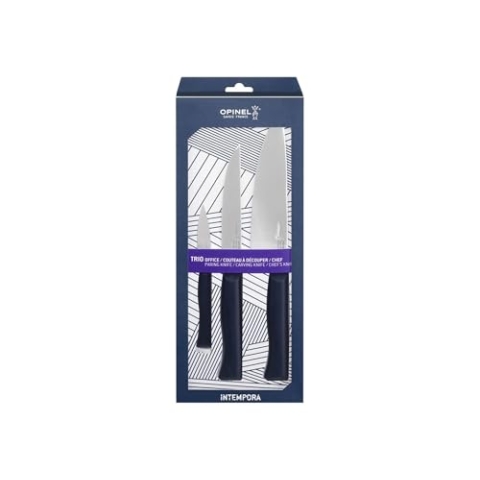 Opinel B07QBYX5ND Intempora II Trio Set Messer, 33,5 cm, Blau