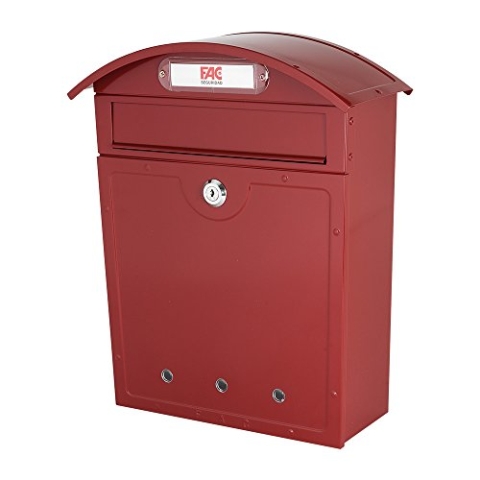 FAC Mediterraner Briefkasten, Farbe weinrot
