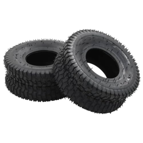 vidaXL Schubkarrenreifen mit Schlauch Set 4-tlg. Ersatzreifen Ersatzrad Schubkarrenrad Reifen Schubkarrenschlauch 15x6.00-6 4PR Gummi