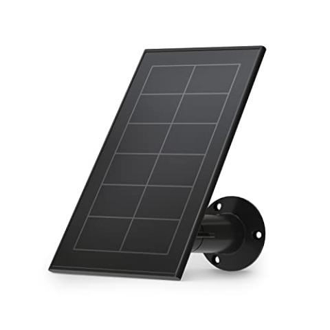 Arlo Zertifiziertes Zubehör, Solarpanel, Wetterfest, Nur Kompatibel Mit Arlo Essential Gen 1 (+XL) Überwachungskamera Aussen WLAN, Perfekt, Um Ihre Kameras 24/7 Aufgeladen Zu Halten, Schwarz