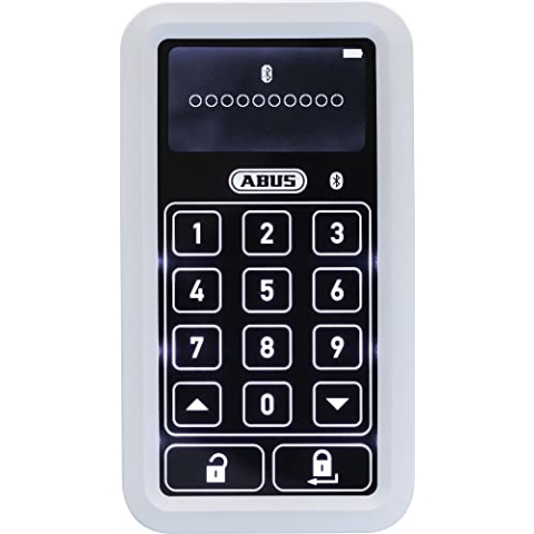 ABUS HomeTec Pro Bluetooth-Tastatur CFT3100 - Codeeingabe Zum Öffnen Der Haustür - Für Den HomeTec Pro Bluetooth-Türschlossantrieb CFA3100 - Weiß