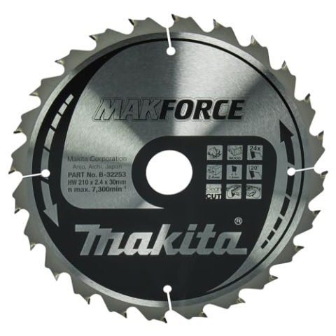 Makita MakForce Saegeblatt, 210 x 30 mm, 24Z, B-32253