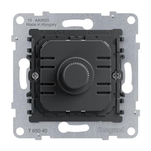 LEGRAND, SEANO Universal-Drehdimmer-Einsatz, 300 W ohne Neutralleiter, Phasenan-/-abschnitt, 5 - 300 W, mit Schraubklemmen, 2-Leiteranschluss, 765040