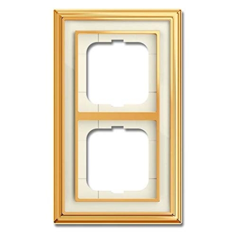 Busch-Jaeger Rahmen 2-Fach 1722-838 ms/pol Elfenbein/ws Busch-Dynasty Abdeckrahmen 4011395218853
