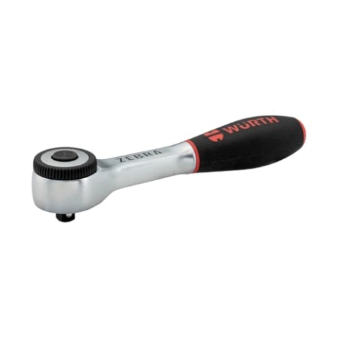 Würth 1/4 Zoll Umschaltknarre mit 360°-Drehgriff und Drehteller Umschaltung kompakte Ratsche Bit-Ratsche 071201406