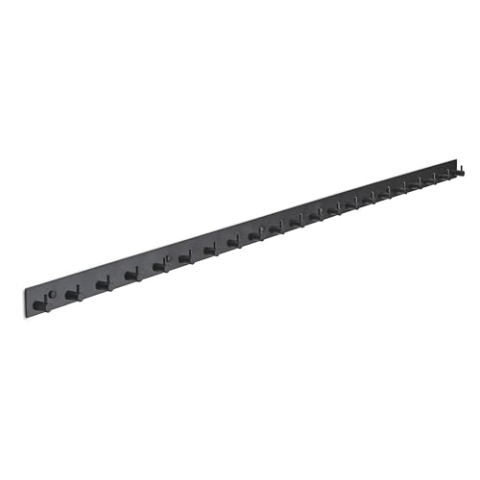 Brute Strength - Garderobenständer - 21 Haken - 144 cm - Edelstahl - Türhaken für Küche, Hakenleiste schwarz, Wandgarderobe, Bad, Wohnzimmer und Flur für Mützen Schals Handtaschen - Handtuchhaken