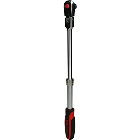 KS Tools 914.1220 1/2" SlimPOWER Teleskop-Gelenk-Umschaltknarre, 72 Zahn