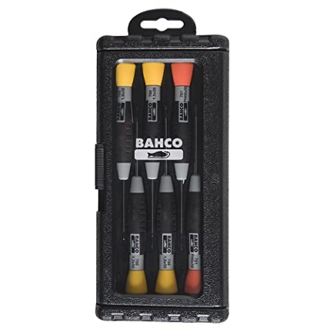 Bahco Präzisions-Schraubendrehersatz, 6-teilig Schlitz, PHILLIPS®