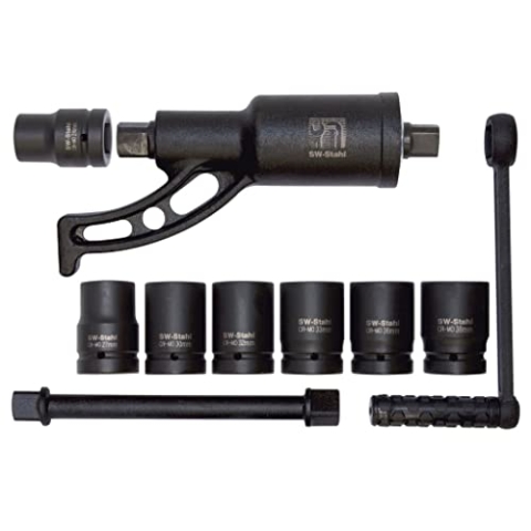 SW-Stahl 03965L Drehmomentvervielfältiger 1 Zoll, 3.200 Nm, 10-teilig I Drehmomentverstärker LKW I Drehmomentschlüssel mit Steckschlüssel-Einsatz Set I Kofferset für LKWs