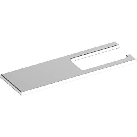 KEUCO Toilettenpapierhalter aus Aluminium Silber eloxiert, mit Ablage, WC-Rollenhalter, Papierhalter, für Badezimmer und Gäste-WC, Edition 400