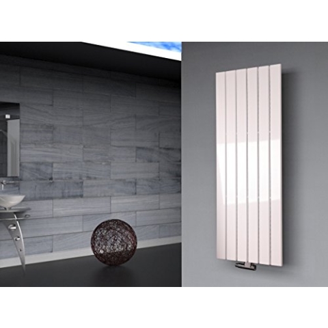 Badheizkörper Design Peking 2 120x47cm 799 Watt weiß SZAGATO Handtuchwärmer Handtuchtrockner Handtuchhalter Paneelheizkörper vertikal Mittelanschluß Flachheizkörper design