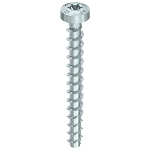 HECO 48491 MMS Plus Halbrundkopf 7.5X 50 verzinkt Multi-Monti Schraubanker mit Zulassung, 7.5 x 50 mm, 100 Stück