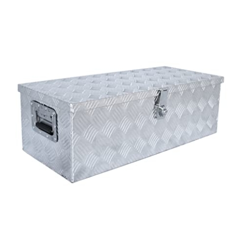 VINTEC 73516 Alu Transportbox VT 55 (Universell einsetzbar, Handverlötet, aus massivem Vollmetall (Alu 1,7 mm)), silber