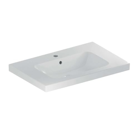 Geberit iCon Light Waschtisch, 90 cm x 48 cm, mit Hahnloch, mit Überlauf,501840, 501.840.00.2, Farbe: Weiß