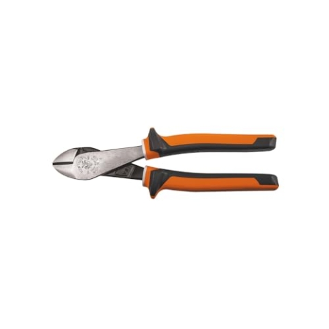 Klein Tools 2000-48-EINS Seitenschneider mit Angewinkeltem Kopf, isoliert (1000V VDE), Orange/weiß/grau