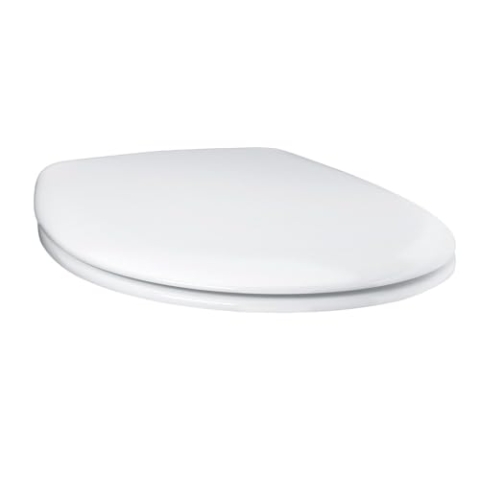 GROHE Bau Keramik, WC Sitz aus Duroplast (Toilettendeckel aus Duroplast, werkzeuglos abnehmbar, Scharniere aus Edelstahl, inkl. Befestigungsset), alpinweiß, 39492000