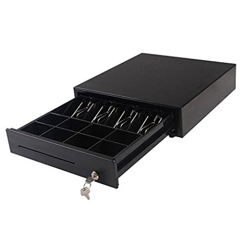 Solide und elegante Kassenschublade, austauschbarer Einsatz, ausziehbares Fach, kaltgewalzter Stahl, RJ12-Stecker, HDWR HD-KR35