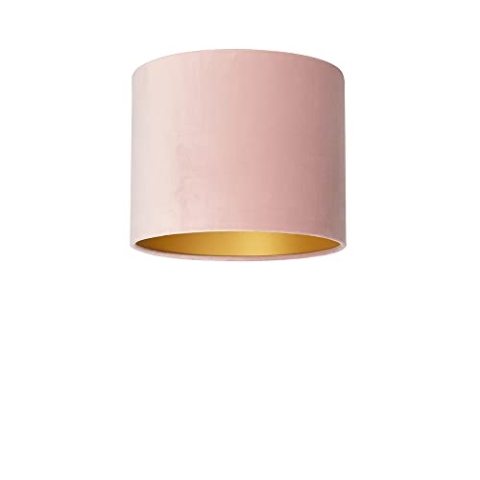 Uniqq Lampenschirm Velours rosa Ø 40 cm - 30 cm hoch, UL170