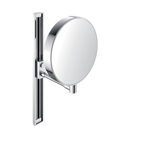 Emco 109500115 Rasier-und Kosmetikspiegel mit Gleitschiene chrom, Normal