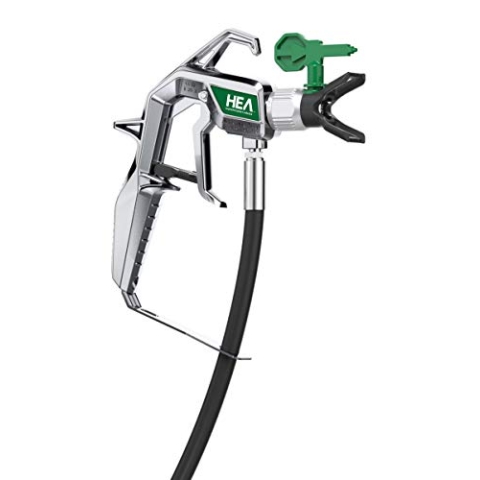 WAGNER Control Pro Metal Airless Pistole für WAGNER Airless Farbsprühsysteme Control Pro, ergonomischer Griff, 2-Finger-Abzug, 1-Finger-Sicherungsschieber Silber