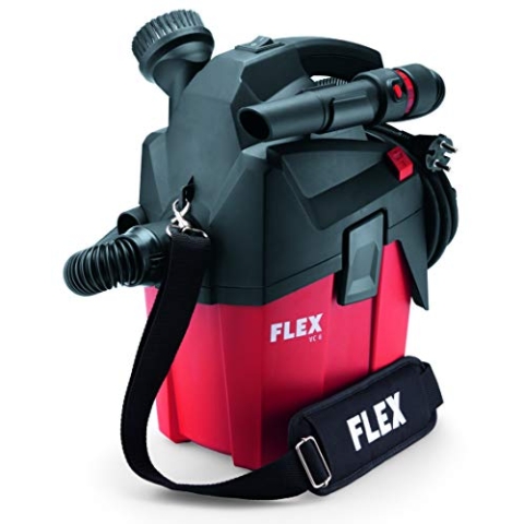 Flex Werkstattsauger VC 6 L MC (1200 Watt, kompakter Trockensauger mit Tragegurt, Behälter 6 l, Sauger inkl. Zubehör) 481513