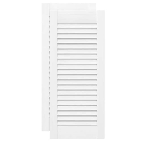 vidaXL Schranktüren Lamellen-Design 2 STK. Weiß 69x29,5 cm, Möbeltür, Kleiderschranktür, Lamellen-Paneel, Schranktür mit Lamellen, Lamellenpaneel