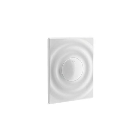 GROHE Surf, Abdeckplatte WC (Betätigungsplatte 16cm x 20cm, manuelle Auslösung, Druckknopfbetätigung, Drückerplatte für den Spülkasten), alpinweiß, 37063SH0