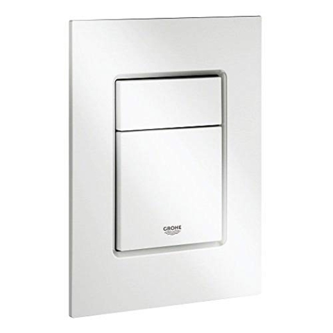 Grohe Skate Cosmopolitan S WC- Bet&aumltigungsplatte f&uumlr Rapid SL S-Size, 130 x 172 mm, 2-Mengen- und Start und Stopp-Bet&aumltigung, 37535SH0 Alpinweiß Design Größe