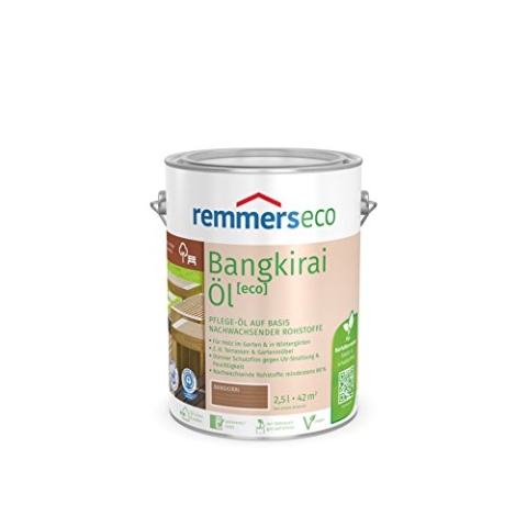 Remmers Gartenholz-Öl [eco], bangkirai intensiv, 5 Liter, Wetterbeständiges, mattes Öl, aussen und innen, optimal für Terassen & Gartenmöbel, rutschhemmend
