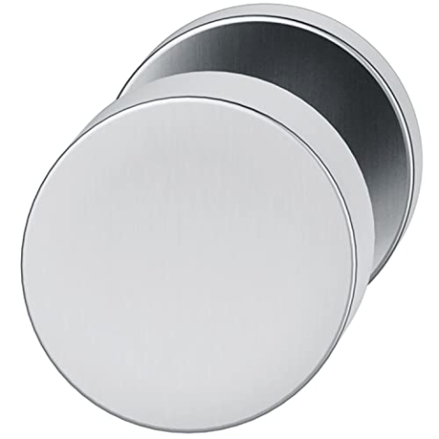 FSB 0 23 0829 03400 6204 Türknauf ASL/AGL nach ÖNORM, Türknopf fest auf Rosette rund abgeflacht, Edelstahl matt 23081103500, Silber