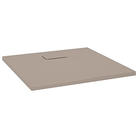 vidaXL Duschwanne Niedrige Schwelle Duschtasse Brausewanne Brausetasse Duschbecken Dusche Wanne Bad Badezimmer SMC mit Harz Braun 80x80cm