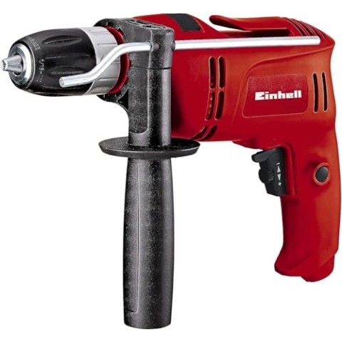 Einhell Schlagbohrmaschine TC-ID 650 E (650 W, Bohrleistung Ø Holz 25 mm, Beton 13mm, Metall 10 mm, Metall-Tiefenanschlag, Gürtelhaken)