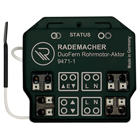 Rademacher DuoFern Rohrmotor-Aktor 9471-1 - Unterputz Funkaktor Für Rollladen-, Raffstore- Und Markisenmotoren, Smart Home Rolladenaktor (HOMEPILOT Nachfolgemodell Verfügbar)