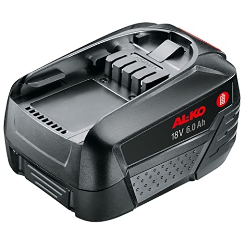 AL-KO 18 V BOSCH HOME AND GARDEN COMPATIBLE Akku B125 Li 6,0 Ah, 130/62 min Ladedauer mit Ladegerät C50 Li/Schnellladegerät FC100 Li, 108 Wattstunden, 670 Gramm Gewicht, Schwarz