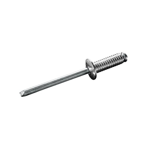 GOEBEL® - 500 x Gerillte Nieten Aluminium/Stahl (Ø x L) 4,8 x 16,0 mm mit Flachkopf - Gerillte Blindnieten - Niete - RILLI