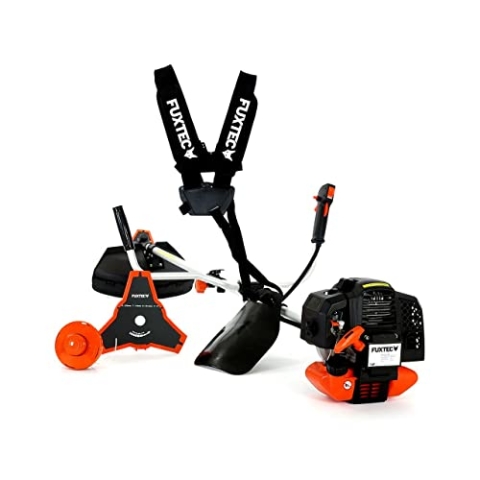 FUXTEC Benzin Motorsense FX-MS152 mit 52 cc, 2in1 Multitool, Profi-Tragegurt und 3 PS Leistung Trimmer Rasentrimmer Freischneider fs Faden 2-Takt, getestet in der Oberklasse mit Note 1,4 Easy Starter