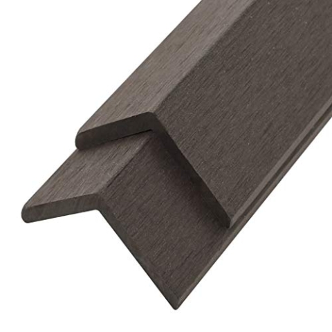 vidaXL 5x Abschlussleiste Terrasse WPC 170cm Dunkelbraun Abdeckleiste L Leiste