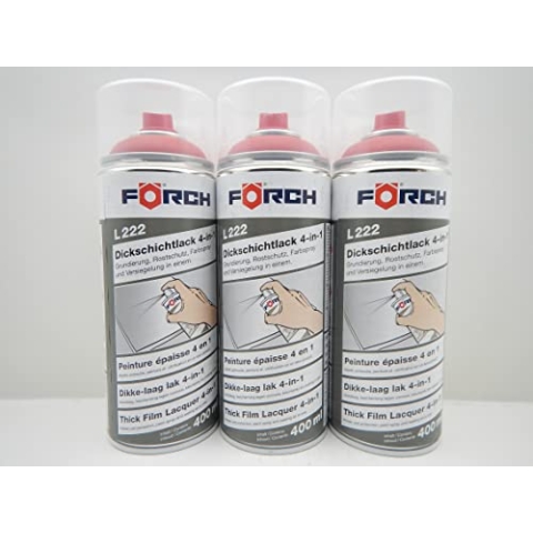 Förch 4 in 1 RAL 3000 FEUERROT ROT DICKSCHICHTLACK LACK SPRAY SPRAYDOSE 400ML (3)