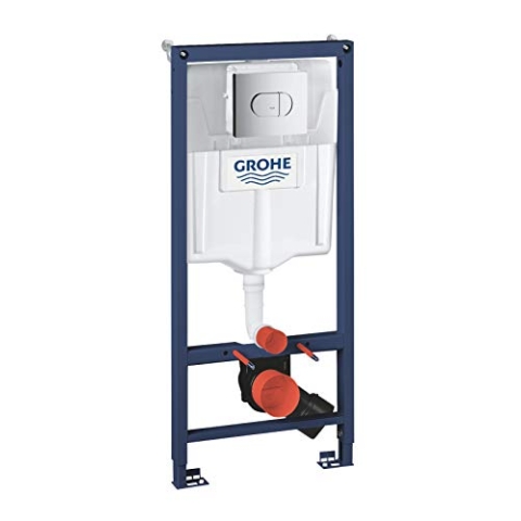 GROHE Solido - Installationssystem 3-in-1 (1,13m Bauhöhe, inkl. Rapid SL Element für WC, Abdeckplatte Arena Comopolitan & Zubehör für Vorwandmontage), 38981000