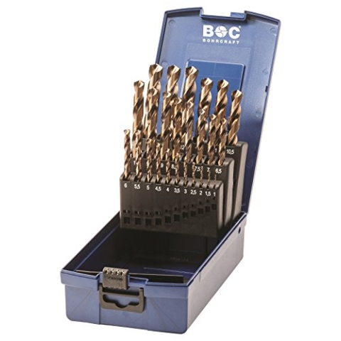 Bohrcraft Spiralbohrer Set HSS-E in ABS-Box KE13 / Ø 1-13 x 0,5 mm / 25-teilig / 11401330025