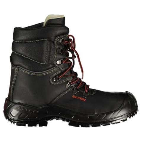 ELTEN Sicherheitsschuhe, Winter RENZO Winter S3 CI, Damen und Herren, Leder, Stahlkappe, leicht, robust, Schwarz, Größe: 41