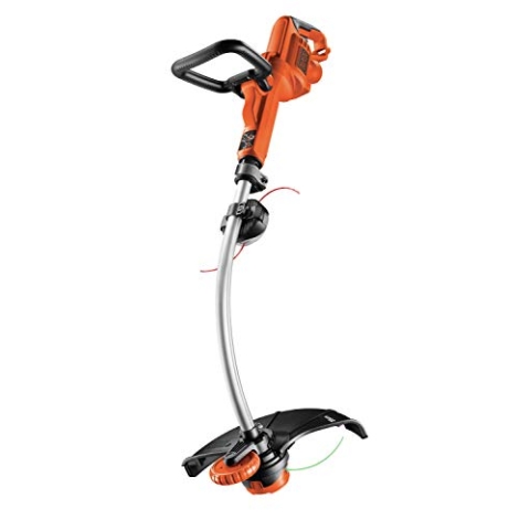 BLACK+DECKER Elektro-Motorsense (900W, E-Drive Technologie, 35 cm Schnittbreite, Heckenschere Akku mit Kantenschnittfunktion, 8 Hochleistungsfäden) GL9035