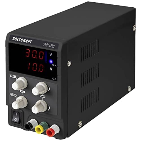 VOLTCRAFT ESP-3010 Labornetzgerät, einstellbar 0-30 V/DC 0-10 A 300 W Steckanschluss 4 mm schmale Bauform Anzahl Au