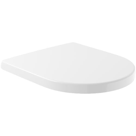 Villeroy & Boch WC-Sitz Architectura - Toilettendeckel Weiß glänzend aus robustem Duroplast - Toilettensitz mit Edelstahl-Scharnieren - Bruchsicherer Klodeckel D-Form - Original Ersatzteil