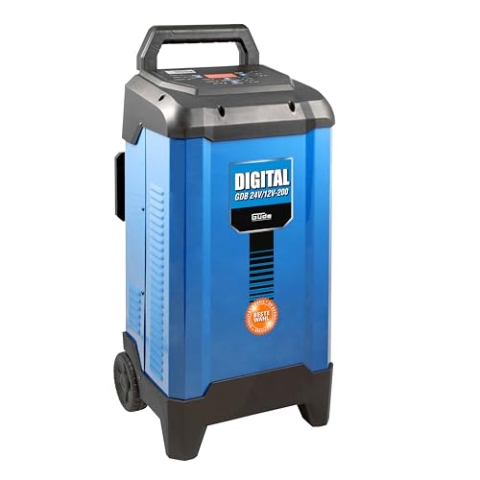 Güde Batterielader Digital GDB 24V/12V-200 (230 V, 6000 W Netzleistung, 12/24 V Ausgangsspannung, für 20-450 Ah Batterien, LED, Diagnose, Rettungs, Lade & Wartungsfunktion, Verpolungs & Thermoschutz)