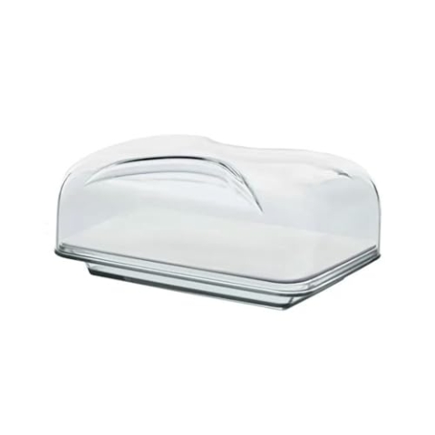 Haier – Aufbewahrungsbehälter Für Käse Mit Serviertablett / Porzellanplatte Und Deckel / Rechteckige, Elegante Käseglocke By Guzzini / 25,5 x 18,0 x 11,5 cm / HAGCB40