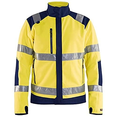Blaklader 48882524 WINDDICHTE FLEECE-JACKE MIT HOHER VISKOSITÄT, Gelb/Marine, grootte 4XL