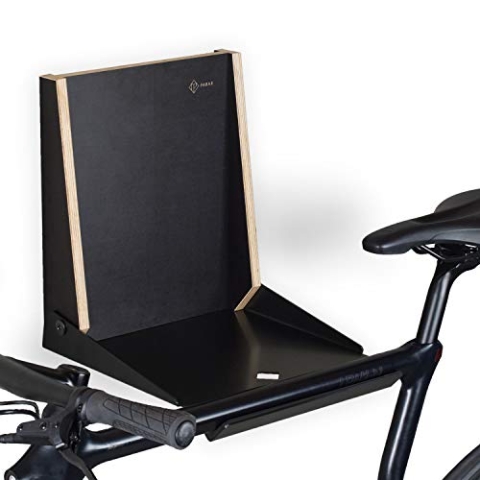 PARAX Klappbare stilvolle Fahrrad-Wandhalterung/Fahrradaufbewahrung/Wandhalter Fahrrad / "Made in Germany" - L-Rack passend für Rennrad Hardtail Cityrad Tourenrad - schwarz oder weiß (schwarz)