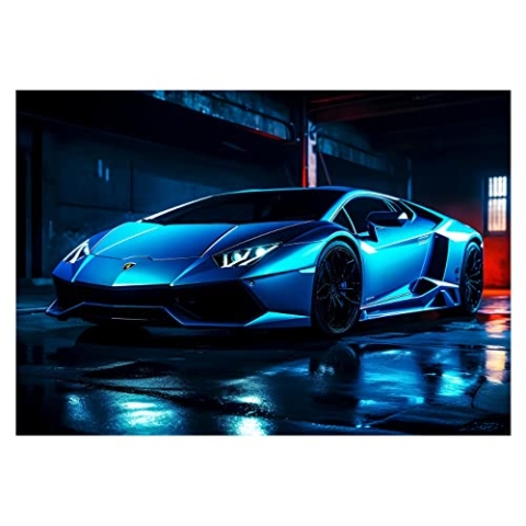 WallArena - Vlies Fototapete Kinderzimmer 368x254 cm Auto Sportwagen Gaming Junge - Fototapeten Tapeten für Kinder Kindertapete Kinderzimmertapete - Vliestapete Wandtapete Tapete 3D Effekt
