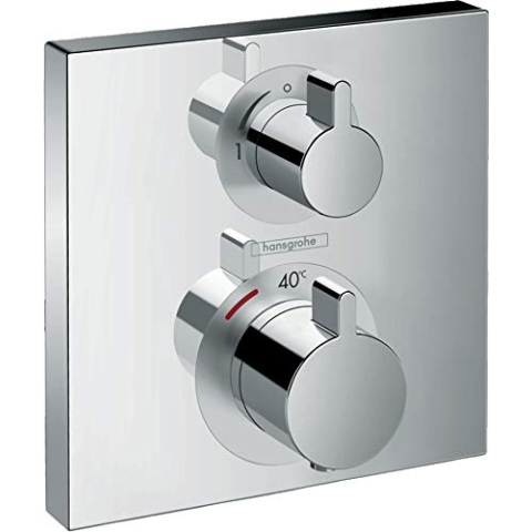 Hansgrohe Ecostat Square Thermostat-Außenteil, Stahl, einzeln